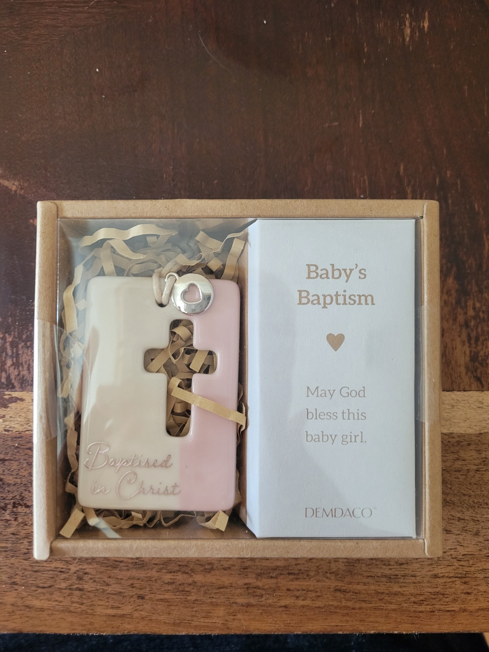 NWT Baby's Baptism Token Pink